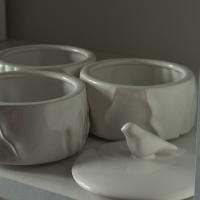 Набор кокотниц из 3 штук с крышкой, ручной работы  купить в интернет-магазине Антикварня