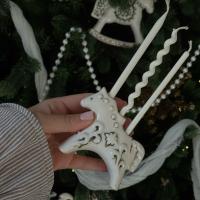 Подсвечник новогодний для тонкой свечи в форме статуэтки Лошади, сиивол года 2026 купить в интернет-магазине Антикварня