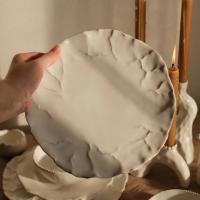 Тарелка большая "Белый Жемчуг 2" купить в интернет-магазине Антикварня