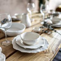 Сервиз большой "Белый жемчуг" 36 предметов, на 6 персон купить в интернет-магазине Антикварня