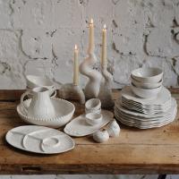 Столовый сервиз ручной работы "Жемчуг с подсвечниками и акссессуарами" купить в интернет-магазине Антикварня